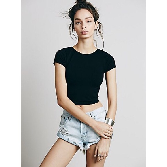 Free People | Fitted Black Tee - Picture 6 of 6